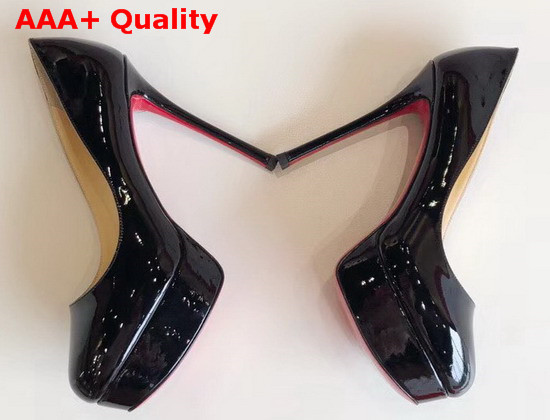 Christian Louboutin Bianca Platform Pump Black Patent Leather Replica