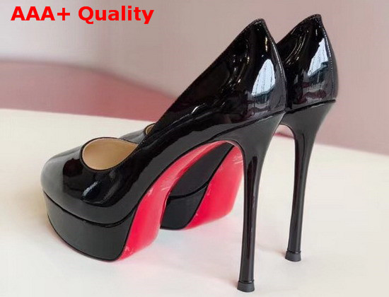 Christian Louboutin Bianca Platform Pump Black Patent Leather Replica