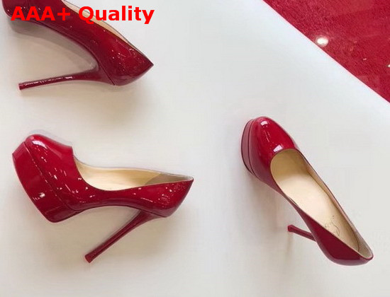 Christian Louboutin Bianca Platform Pump Red Patent Leather Replica