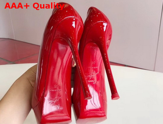 Christian Louboutin Bianca Platform Pump Red Patent Leather Replica