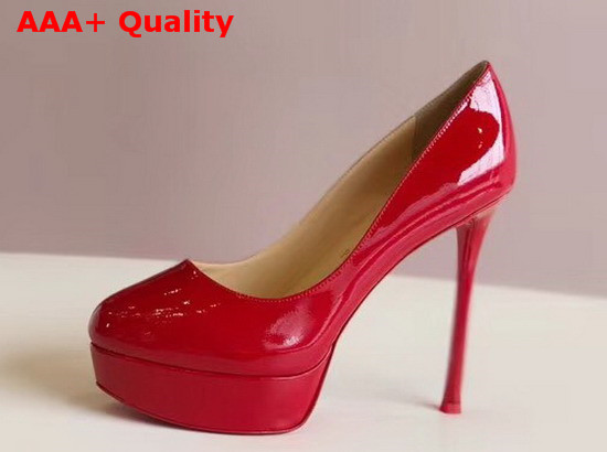 Christian Louboutin Bianca Platform Pump Red Patent Leather Replica