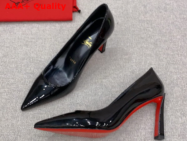 Christian Louboutin Condora 100mm Pumps in Black Patent Calf Leather Replica