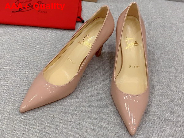 Christian Louboutin Condora 100mm Pumps in Blush Patent Calf Leather Replica