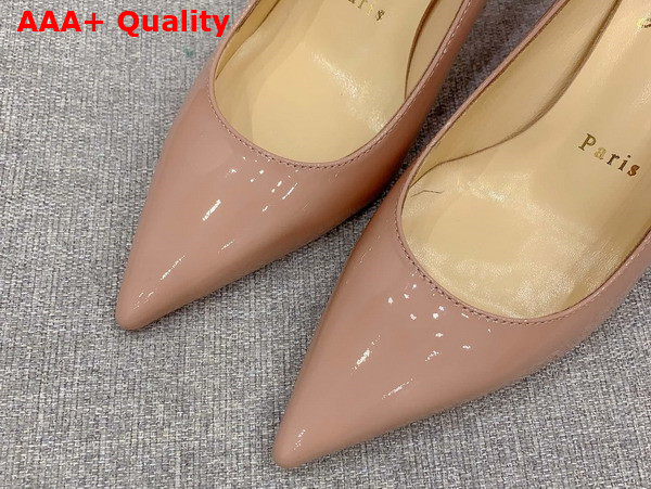 Christian Louboutin Condora 100mm Pumps in Blush Patent Calf Leather Replica