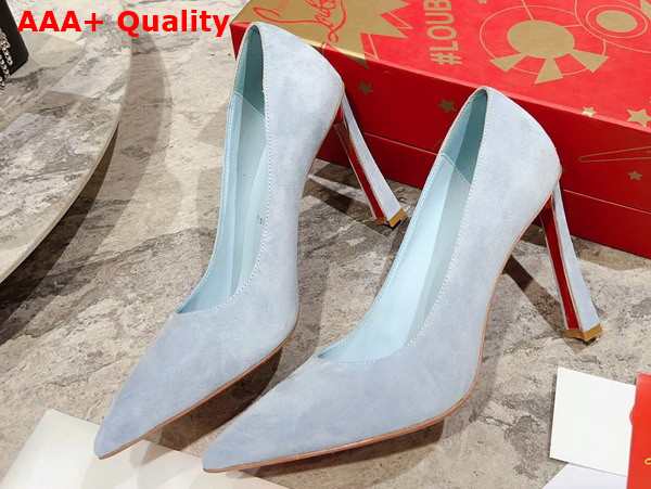 Christian Louboutin Condora 85 mm Pumps Veau Velours Tornado Blue Replica