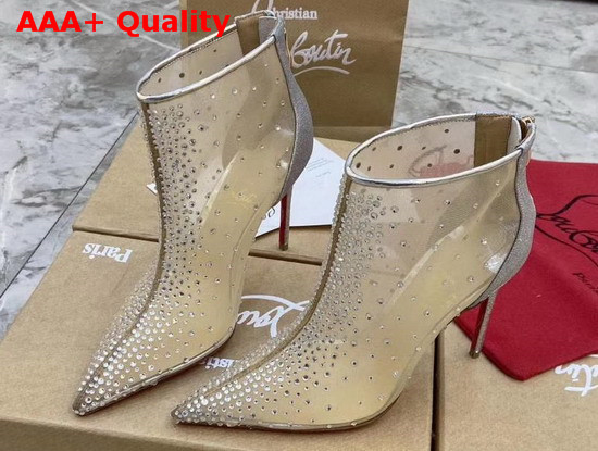 Christian Louboutin Constella Bootie Version Silver Multi Strass Replica