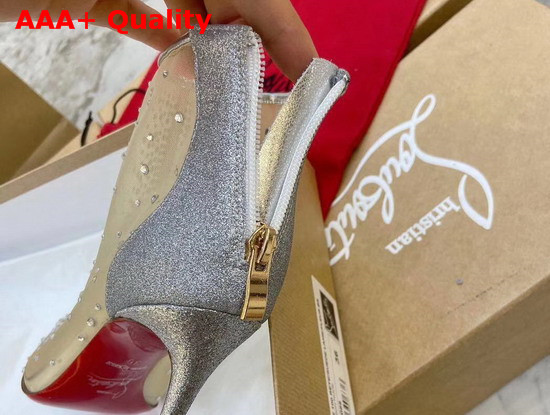 Christian Louboutin Constella Bootie Version Silver Multi Strass Replica