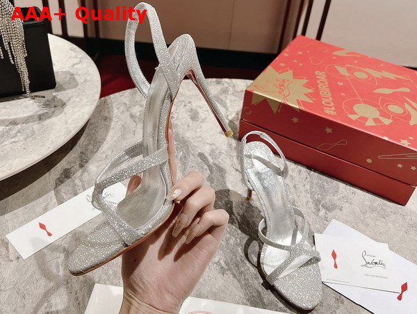 Christian Louboutin Emilie Sandal in Silver Replica