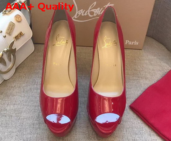 Christian Louboutin Fetish Peep Red Patent Leather Replica