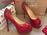 Christian Louboutin Fetish Peep Red Patent Leather Replica