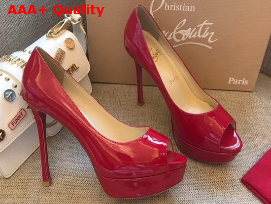 Christian Louboutin Fetish Peep Red Patent Leather Replica