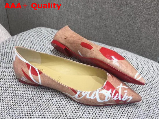 Christian Louboutin Flat Shoes with Loubi Kraft Replica