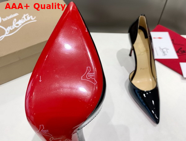 Christian Louboutin Iriza 100mm Pumps in Black Patent Calf Leather Replica