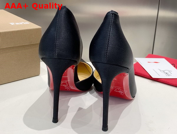 Christian Louboutin Iriza 100mm Pumps in Black Satin Replica