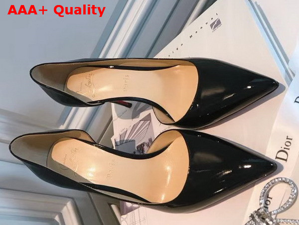 Christian Louboutin Iriza Patent 100mm Black Patent Leather Replica