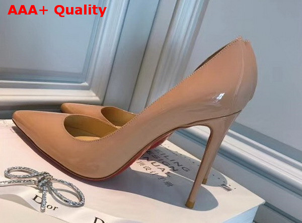 Christian Louboutin Iriza Patent 100mm Nude Patent Leather Replica