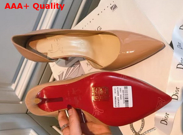 Christian Louboutin Iriza Patent 100mm Nude Patent Leather Replica