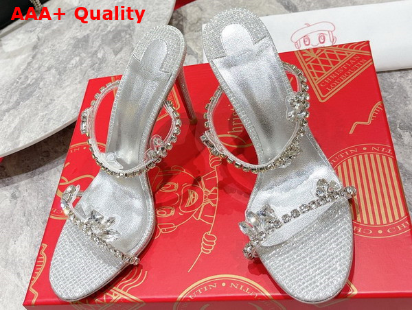 Christian Louboutin Just Queen Sandal in Silver Replica