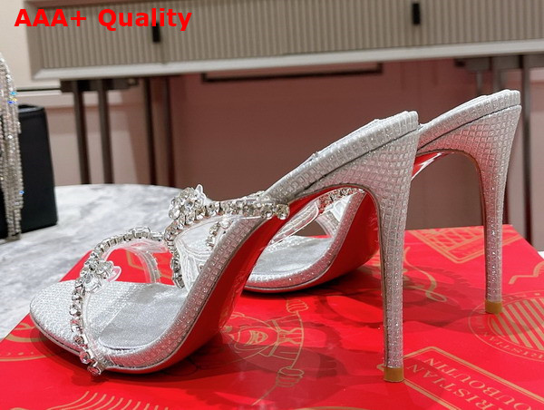 Christian Louboutin Just Queen Sandal in Silver Replica