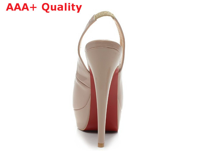 Christian Louboutin Lady Peep Sling Nude 140 mm for Sale