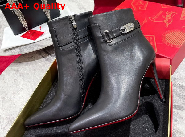 Christian Louboutin Lock So Kate Booty Black Calf Leather Replica