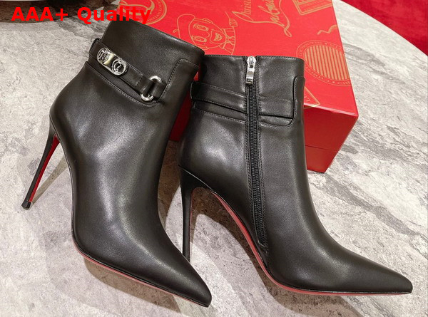 Christian Louboutin Lock So Kate Booty Black Calf Leather Replica