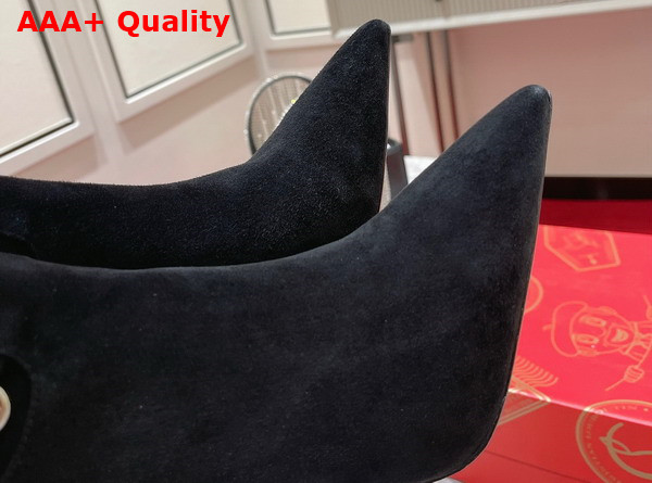 Christian Louboutin Lock So Kate Booty Black Suede Calfskin Replica