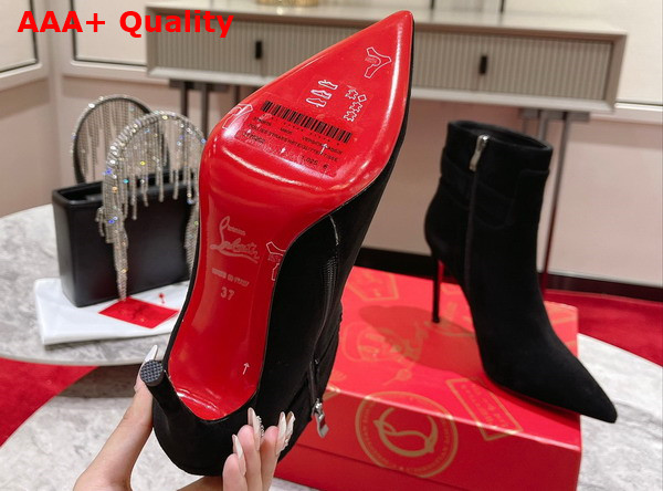 Christian Louboutin Lock So Kate Booty Black Suede Calfskin Replica