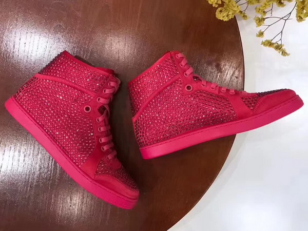 Christian Louboutin Loubikick Sneaker Boot with Strass Fuchsia For Sale