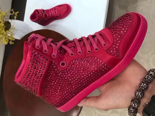 Christian Louboutin Loubikick Sneaker Boot with Strass Fuchsia For Sale