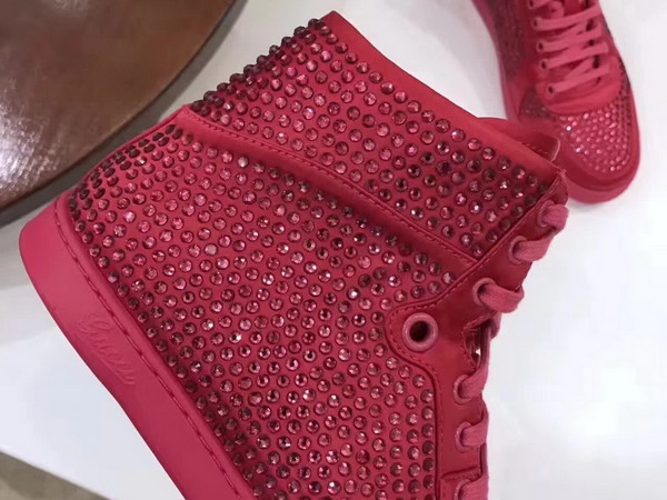 Christian Louboutin Loubikick Sneaker Boot with Strass Fuchsia For Sale