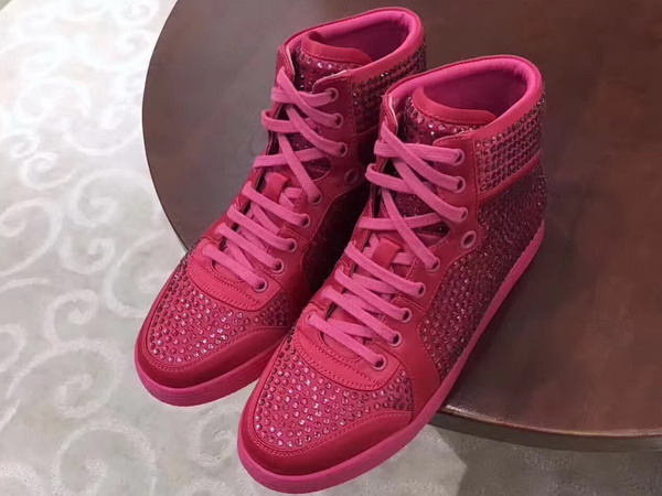 Christian Louboutin Loubikick Sneaker Boot with Strass Fuchsia For Sale