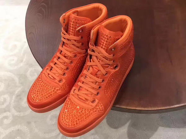 Christian Louboutin Loubikick Sneaker Boot with Strass Orange For Sale