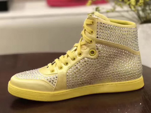 Christian Louboutin Loubikick Sneaker Boot with Strass Yellow For Sale