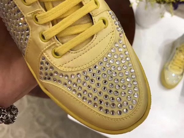 Christian Louboutin Loubikick Sneaker Boot with Strass Yellow For Sale