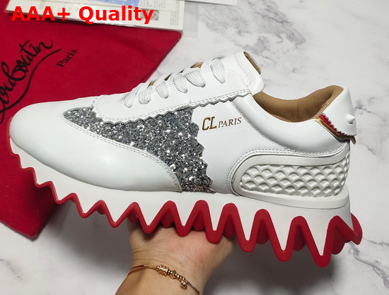 Christian Louboutin Loubishark Flat White Calf Leather Replica