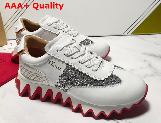 Christian Louboutin Loubishark Flat White Calf Leather Replica