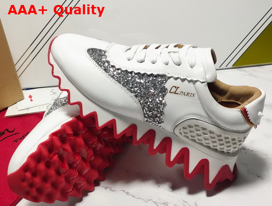 Christian Louboutin Loubishark Flat White Calf Leather Replica