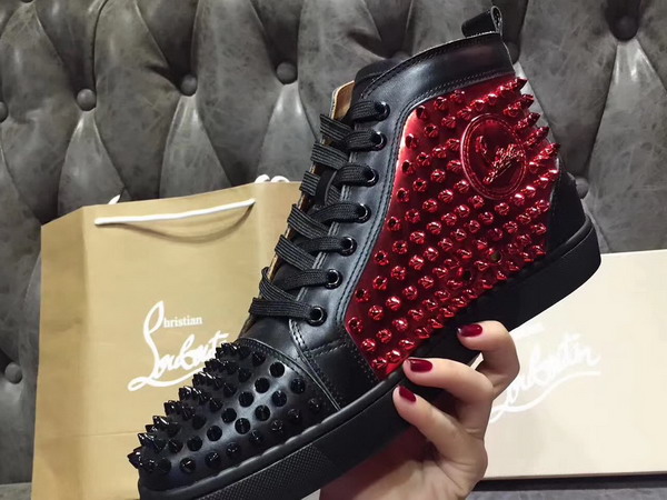 Christian Louboutin Louis Calf Spikes Black For Sale