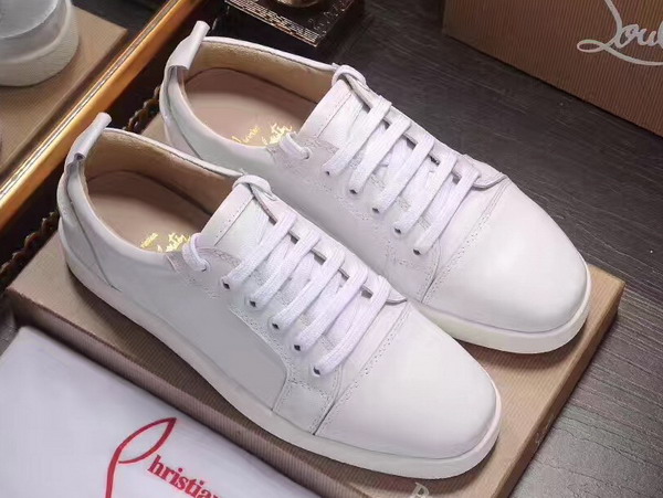 Christian Louboutin Louis Junior Mens Flat in White Calfskin For Sale