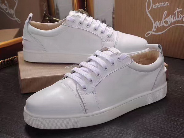 Christian Louboutin Louis Junior Mens Flat in White Calfskin For Sale