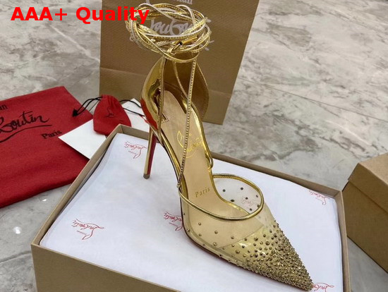 Christian Louboutin Maia Labella Pump Version Gold Specchio Brosse Replica