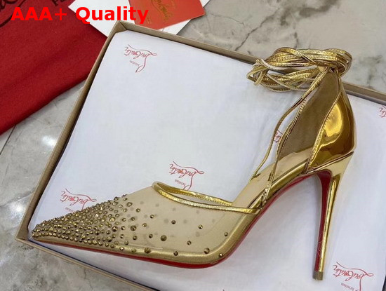 Christian Louboutin Maia Labella Pump Version Gold Specchio Brosse Replica