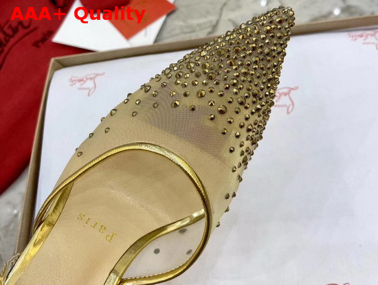 Christian Louboutin Maia Labella Pump Version Gold Specchio Brosse Replica