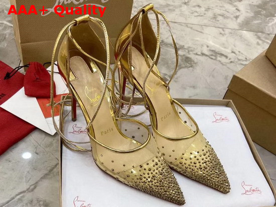 Christian Louboutin Maia Labella Pump Version Gold Specchio Brosse Replica