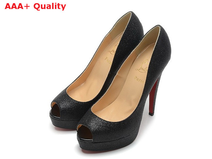 Christian Louboutin Palais Royal Strass Shoes 140 mm Black for Sale