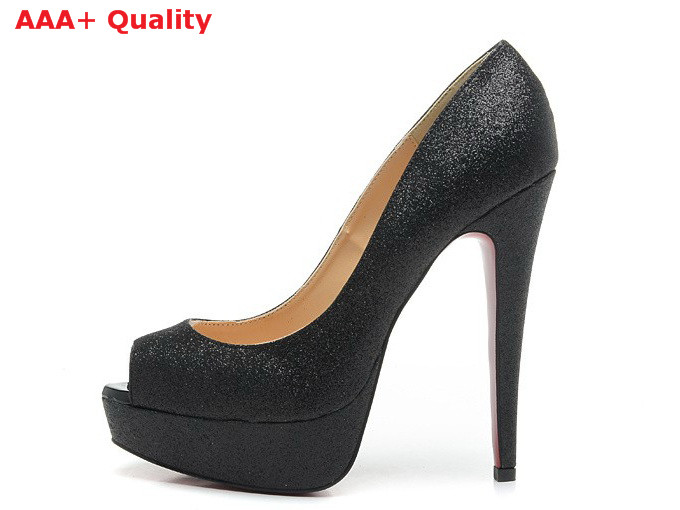 Christian Louboutin Palais Royal Strass Shoes 140 mm Black for Sale