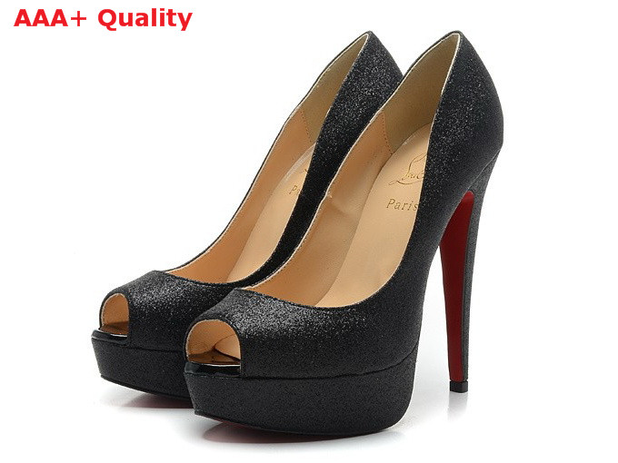 Christian Louboutin Palais Royal Strass Shoes 140 mm Black for Sale