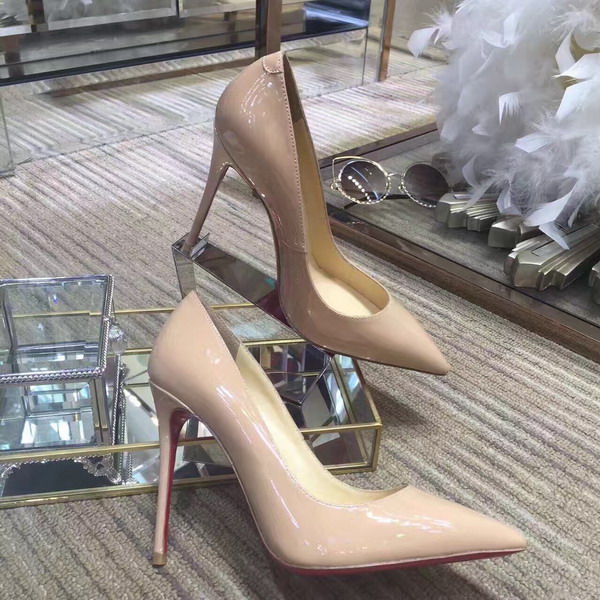 Christian Louboutin Pigalle Follies 100mm Nude Patent Leather For Sale