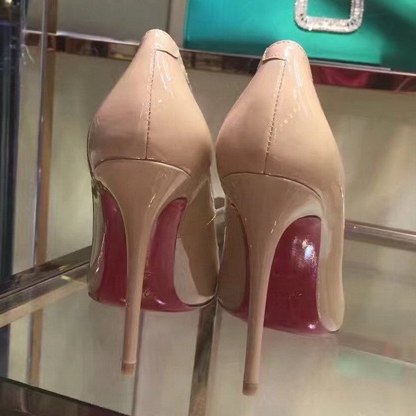 Christian Louboutin Pigalle Follies 100mm Nude Patent Leather For Sale